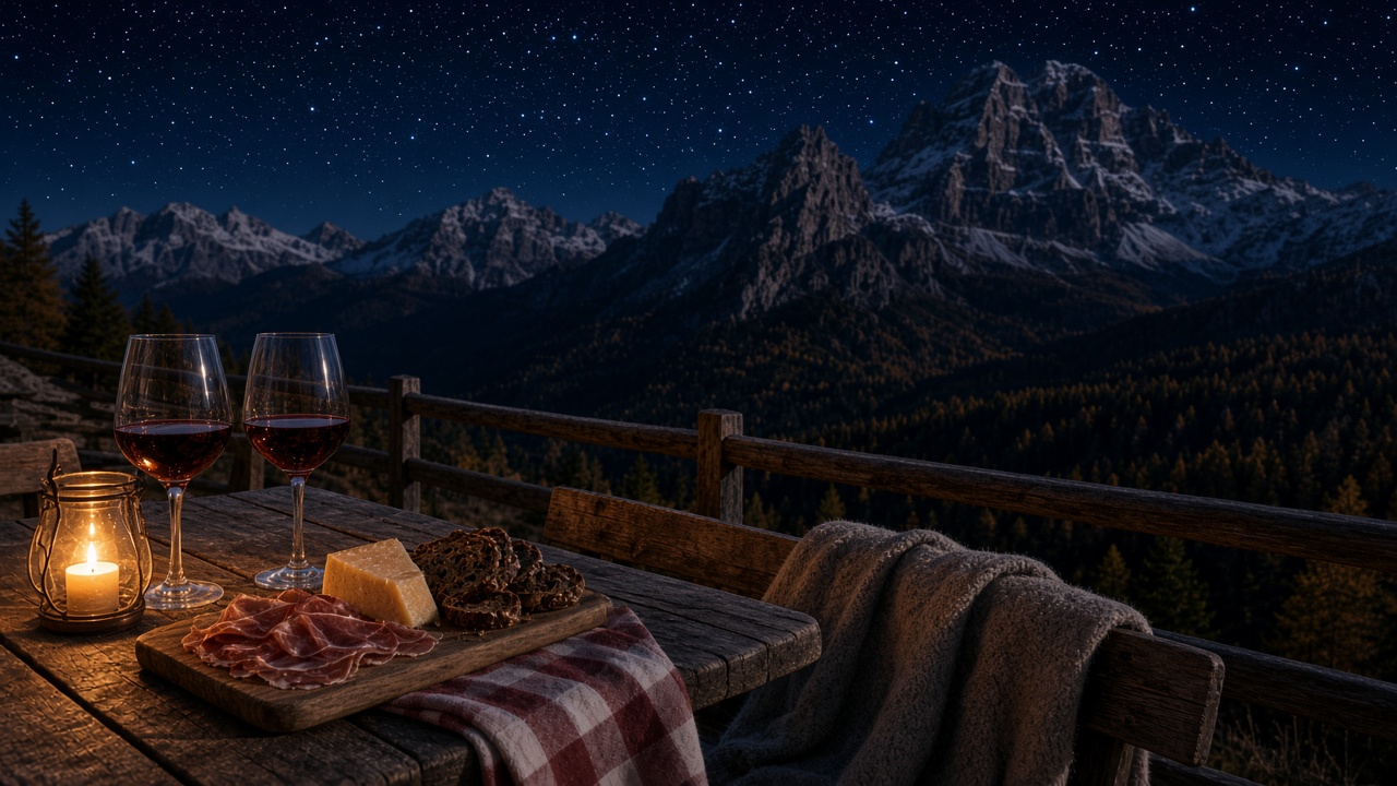 Dolomites Autumn dark mode wallpaper 3