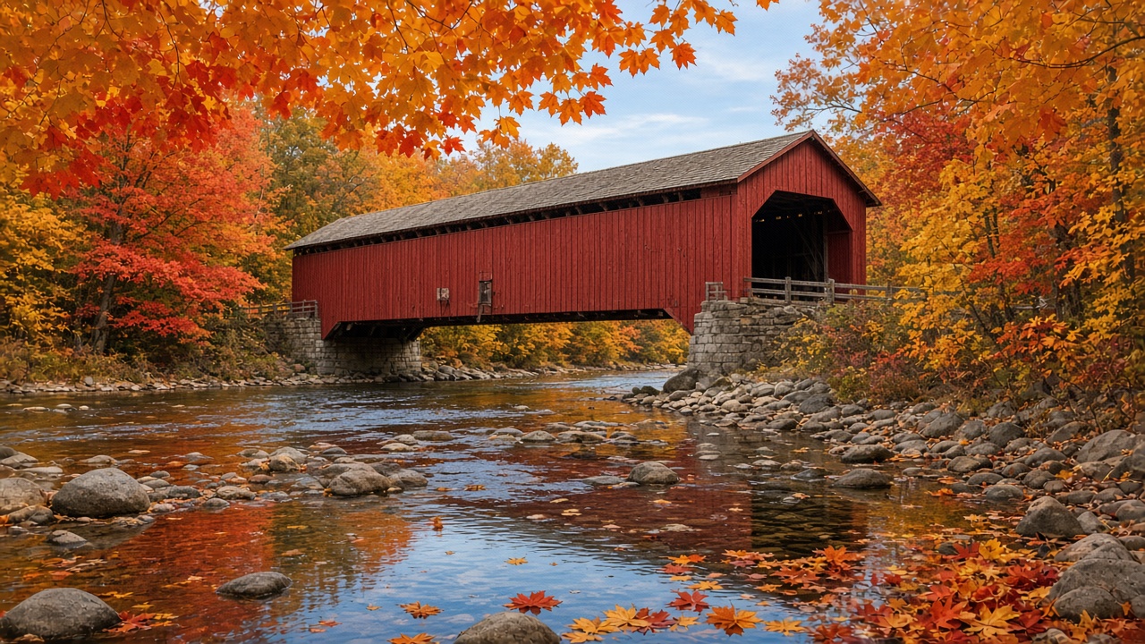 New England Fall light mode wallpaper 2