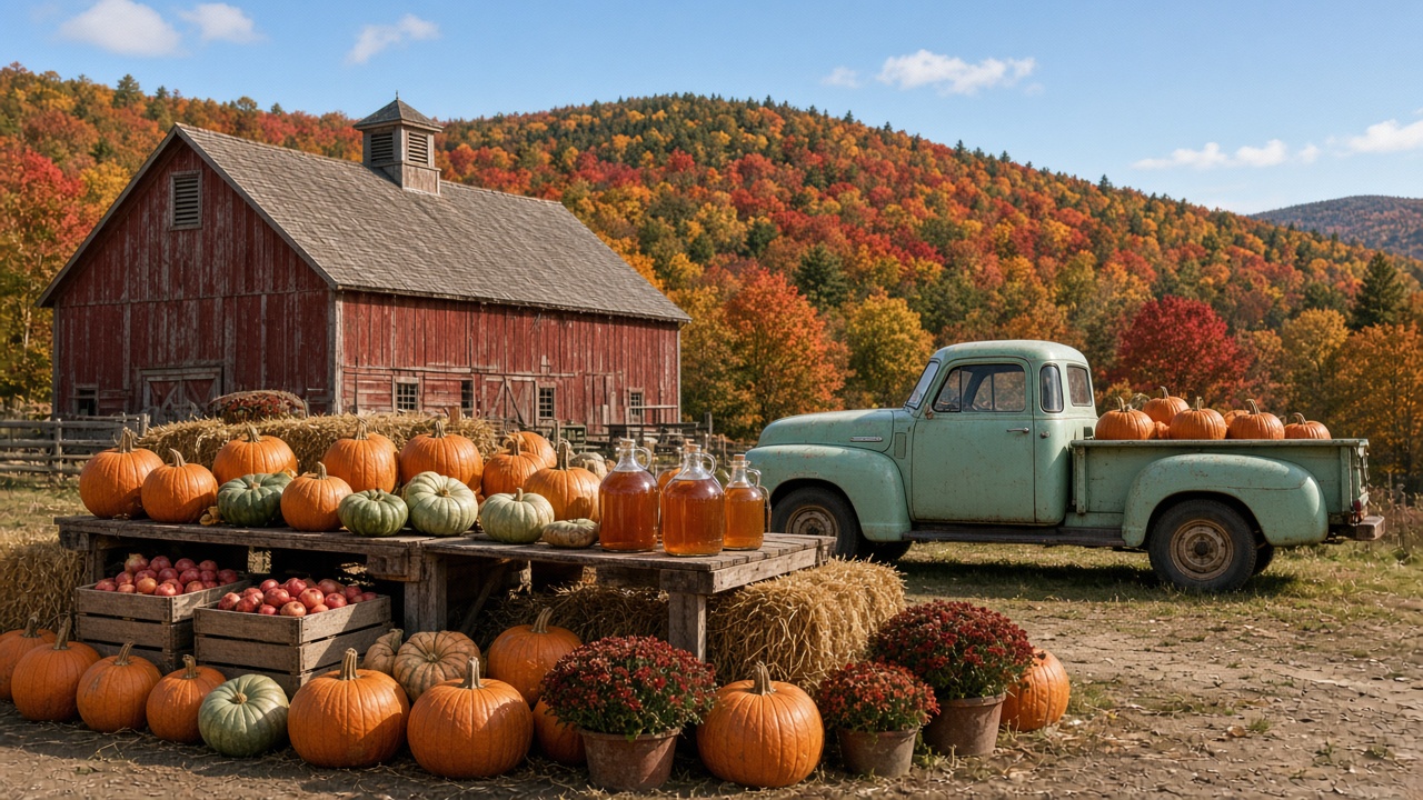 New England Fall light mode wallpaper 4